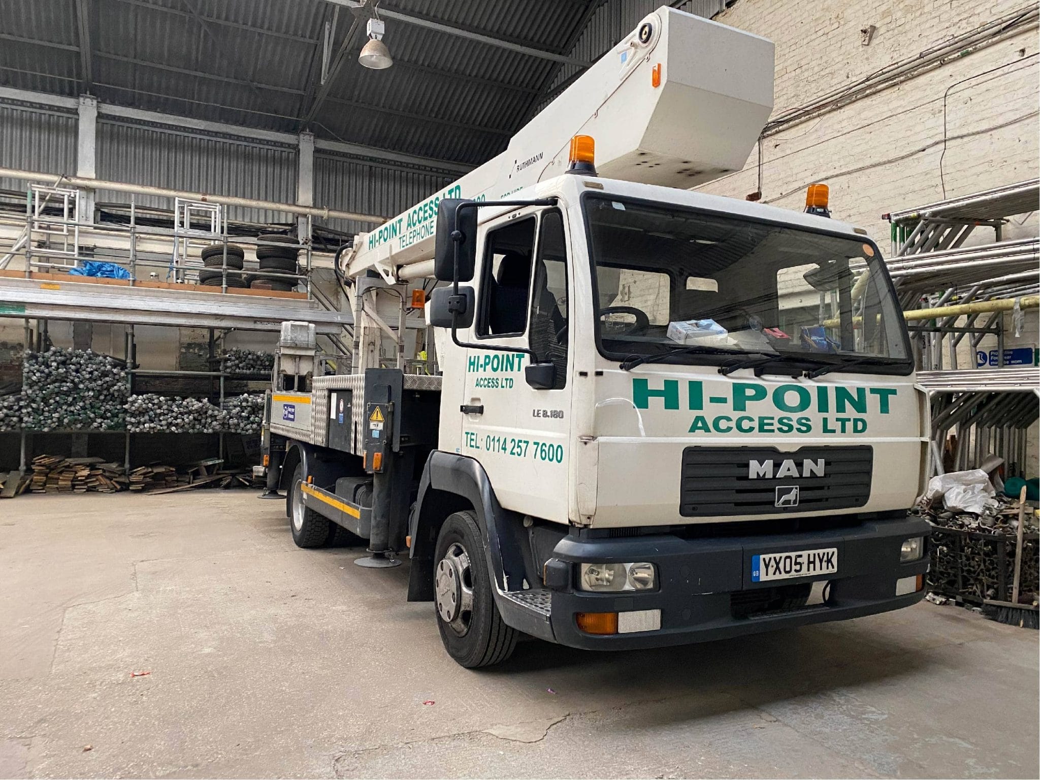 Hi-Point Scaffolding van