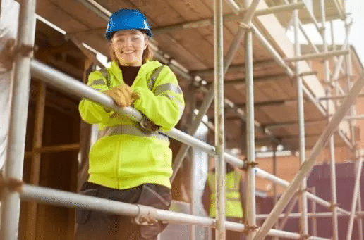 scaffolder smiling at camera